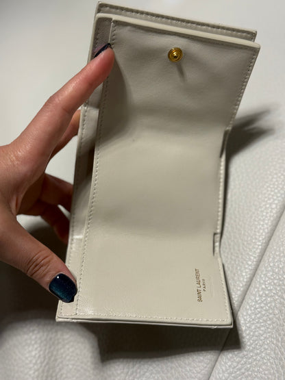 Yves Saint Laurent Cassandra Leather French Wallet