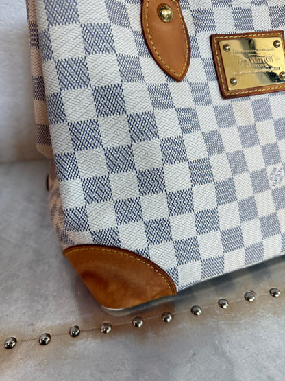 Pre-owned Louis Vuitton Hampstead PM Damier Azur Tote / Shoulder Bag