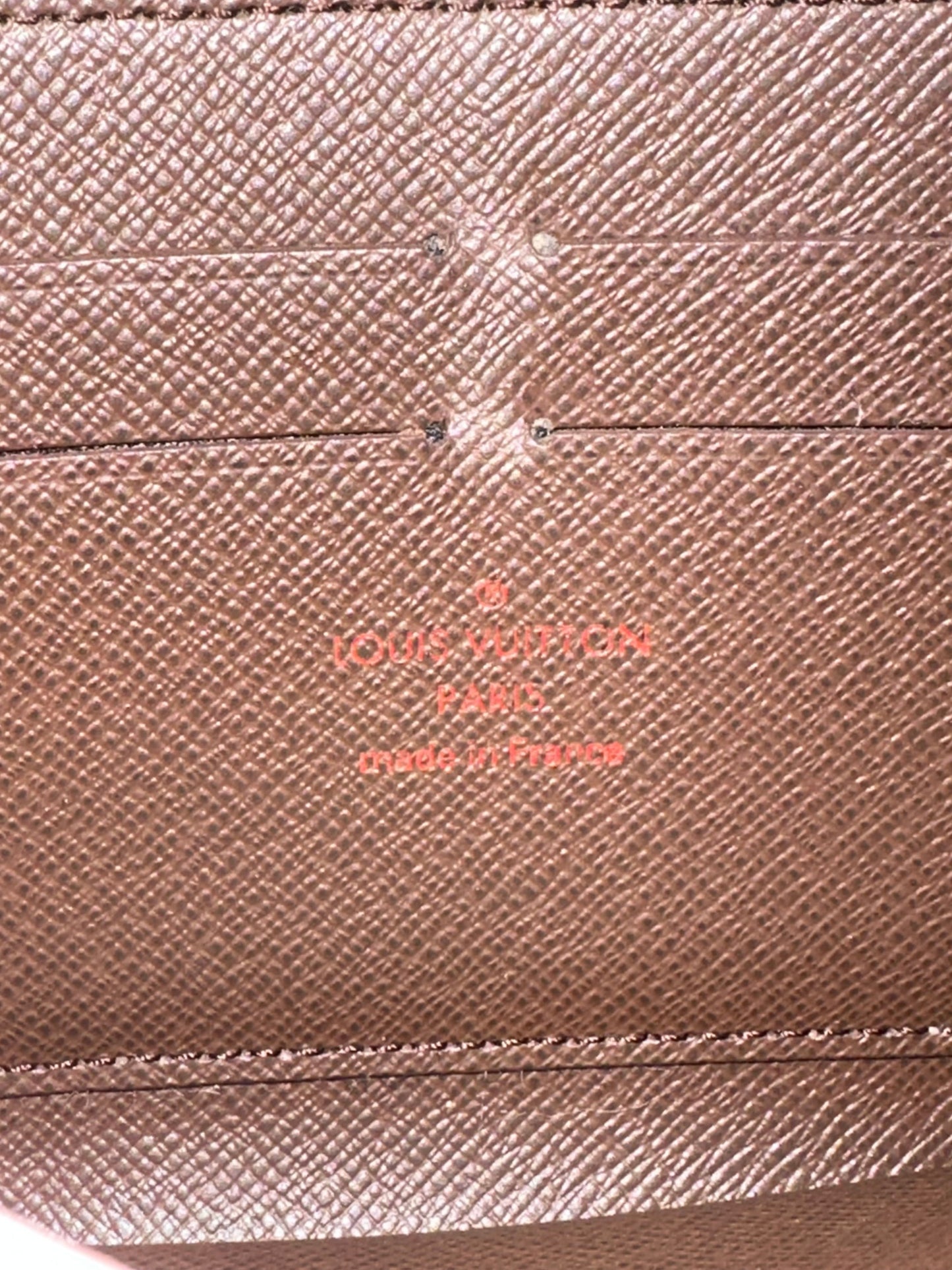 Pre-owned Authentic Louis Vuitton Damier Ebene Zippy Long Wallet