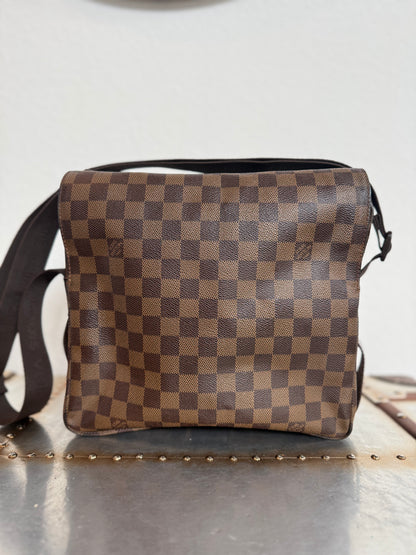 Pre-owned Authentic Louis Vuitton Naviglio Damier Ebene Crossbody Bag
