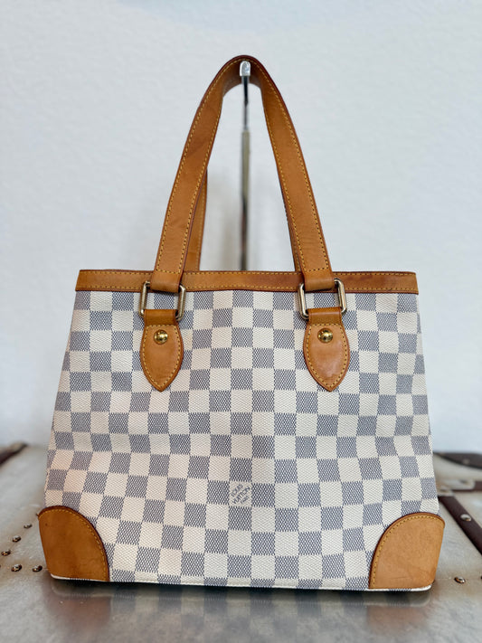 Pre-owned Louis Vuitton Hampstead PM Damier Azur Tote / Shoulder Bag