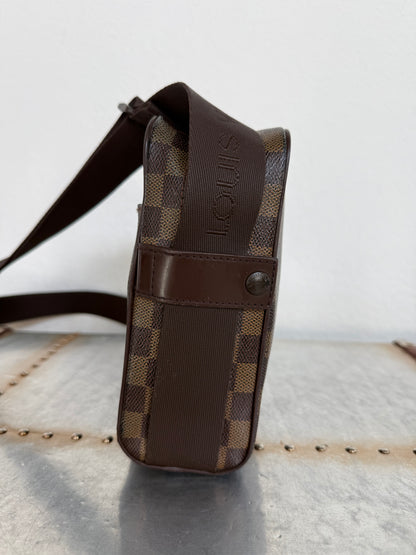 Pre-owned Authentic Louis Vuitton Olav PM  Damier Ebene Crossbody Bag
