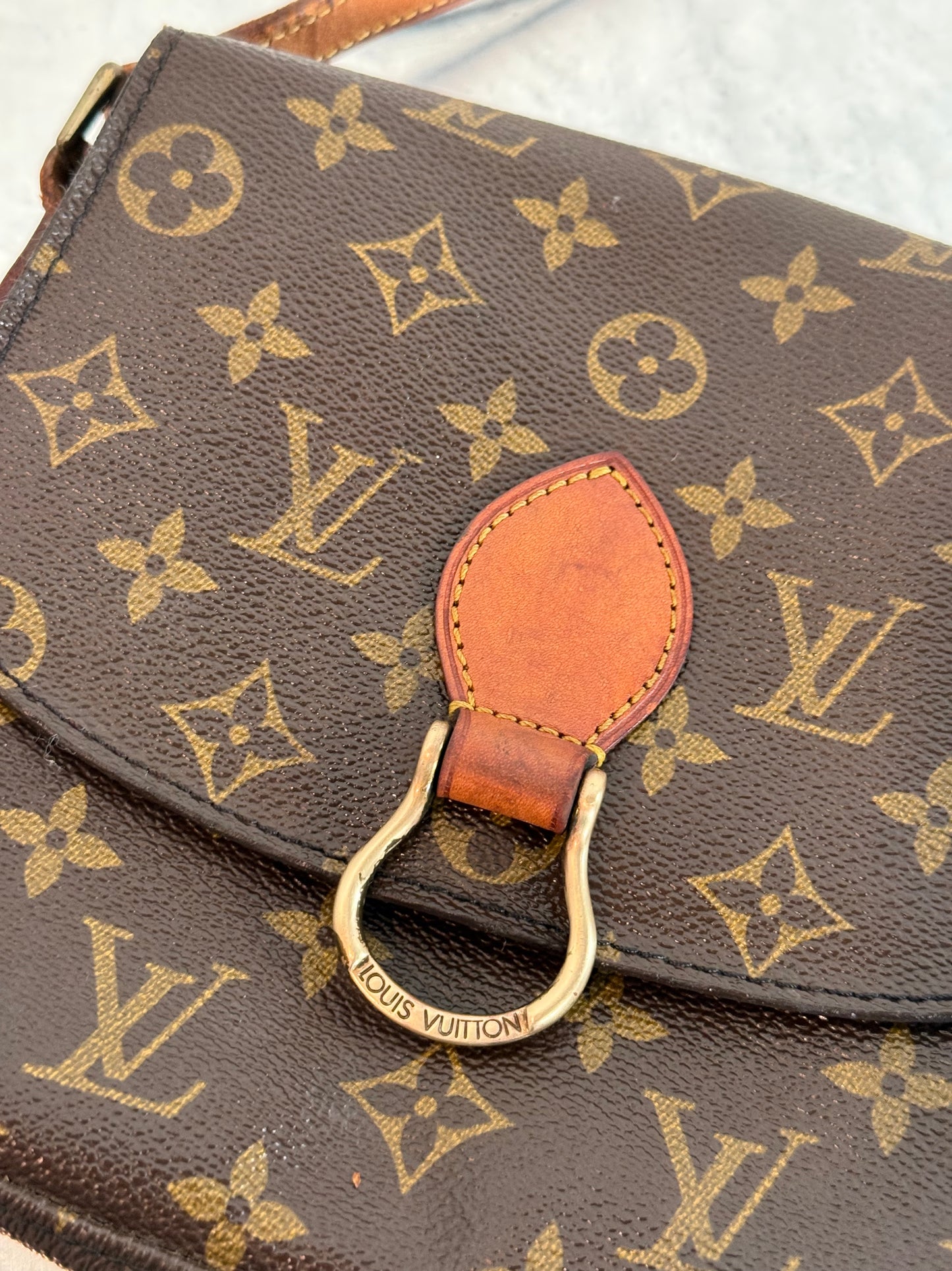 Pre-owned Authentic Louis Vuitton Saint Cloud MM Monogram Shoulder / Crossbody Bag