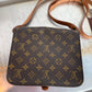 Pre-owned Louis Vuitton Cartouchiere MM Monogram Shoulder / Crossbody Bag