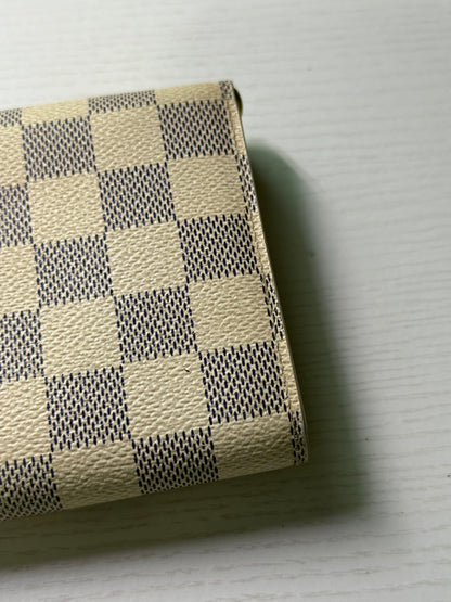 Pre-owned Authentic Louis Vuitton Portefeuille Sarah Damier Azur Long Wallet
