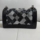 Pre-owned Authentic CHANEL Boy Medium Flap RARE Patent Sequin Shoulder Bag