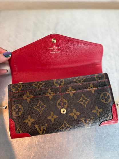 Pre-owned Authentic Louis Vuitton Monogram Sarah Retiro Long Wallet