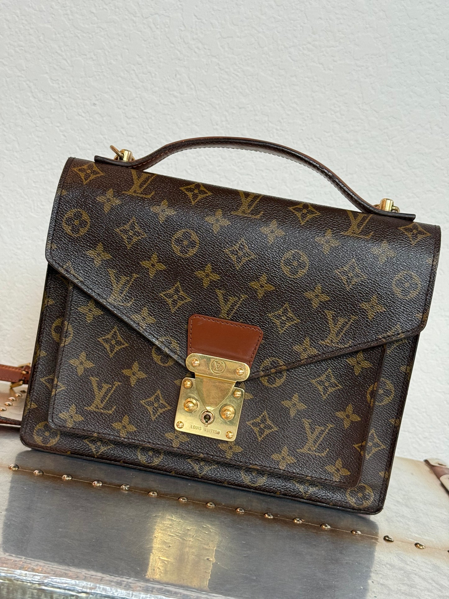 Pre-owned Authentic Louis Vuitton Monceau 28 Monogram Shoulder / Crossbody Bag
