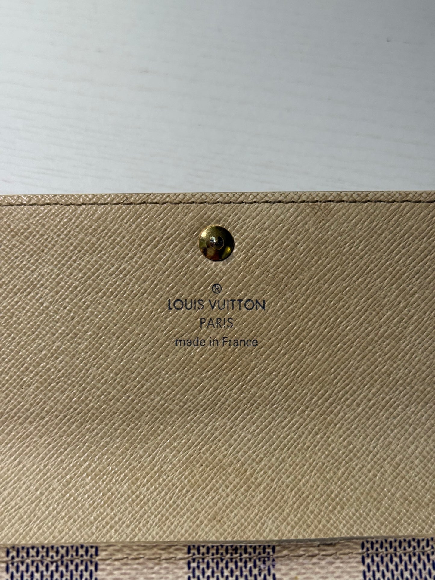 Pre-owned Authentic Louis Vuitton Portefeuille Sarah Damier Azur Long Wallet