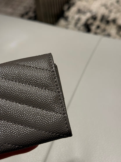 Yves Saint Laurent Cassandra Leather French Wallet