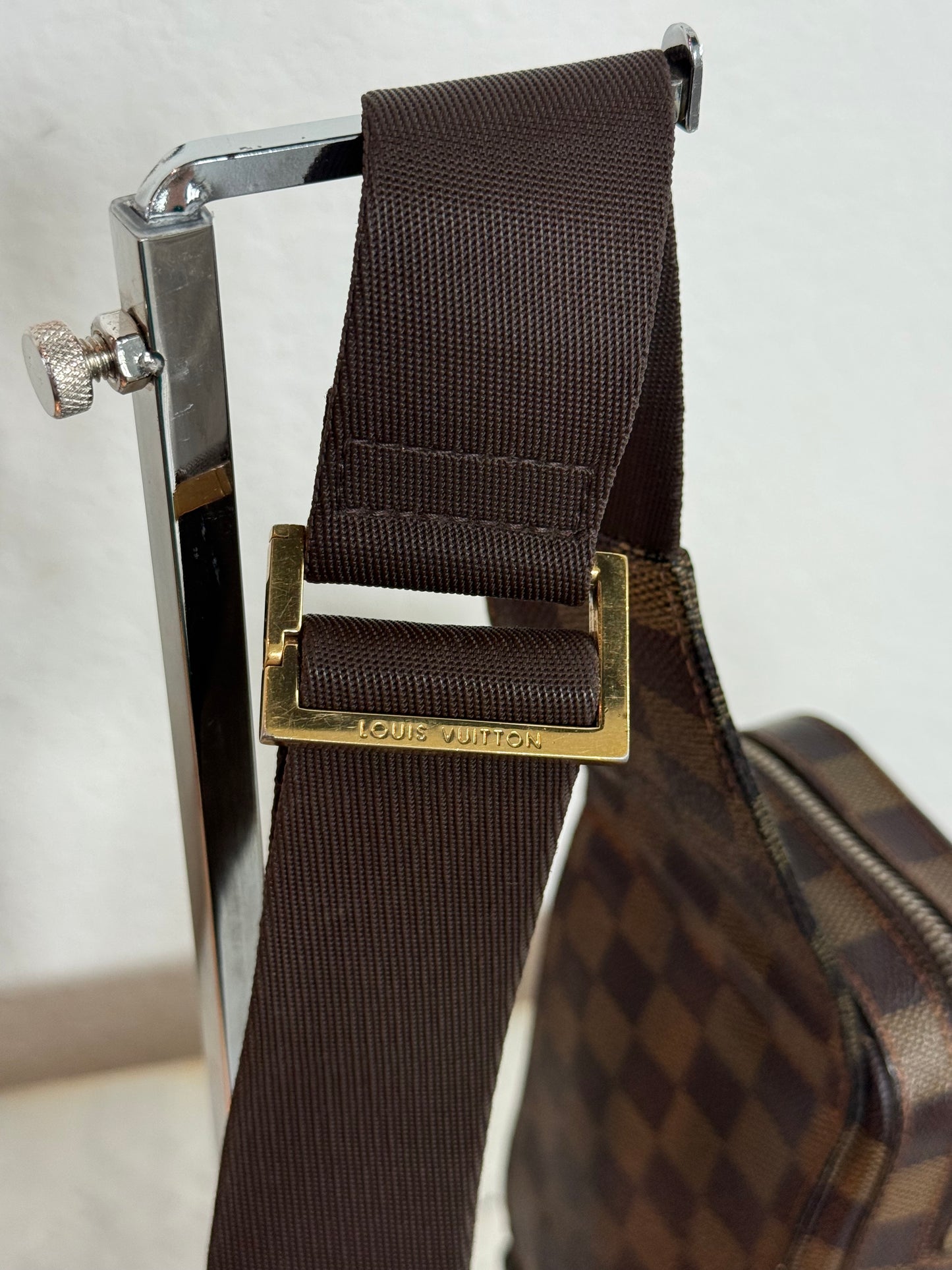 Pre-owned Authentic Louis Vuitton Damier Ebene Geronimos Body Bag