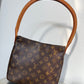 Pre-owned Authentic Louis Vuitton Looping MM Monogram Shoulder Bag