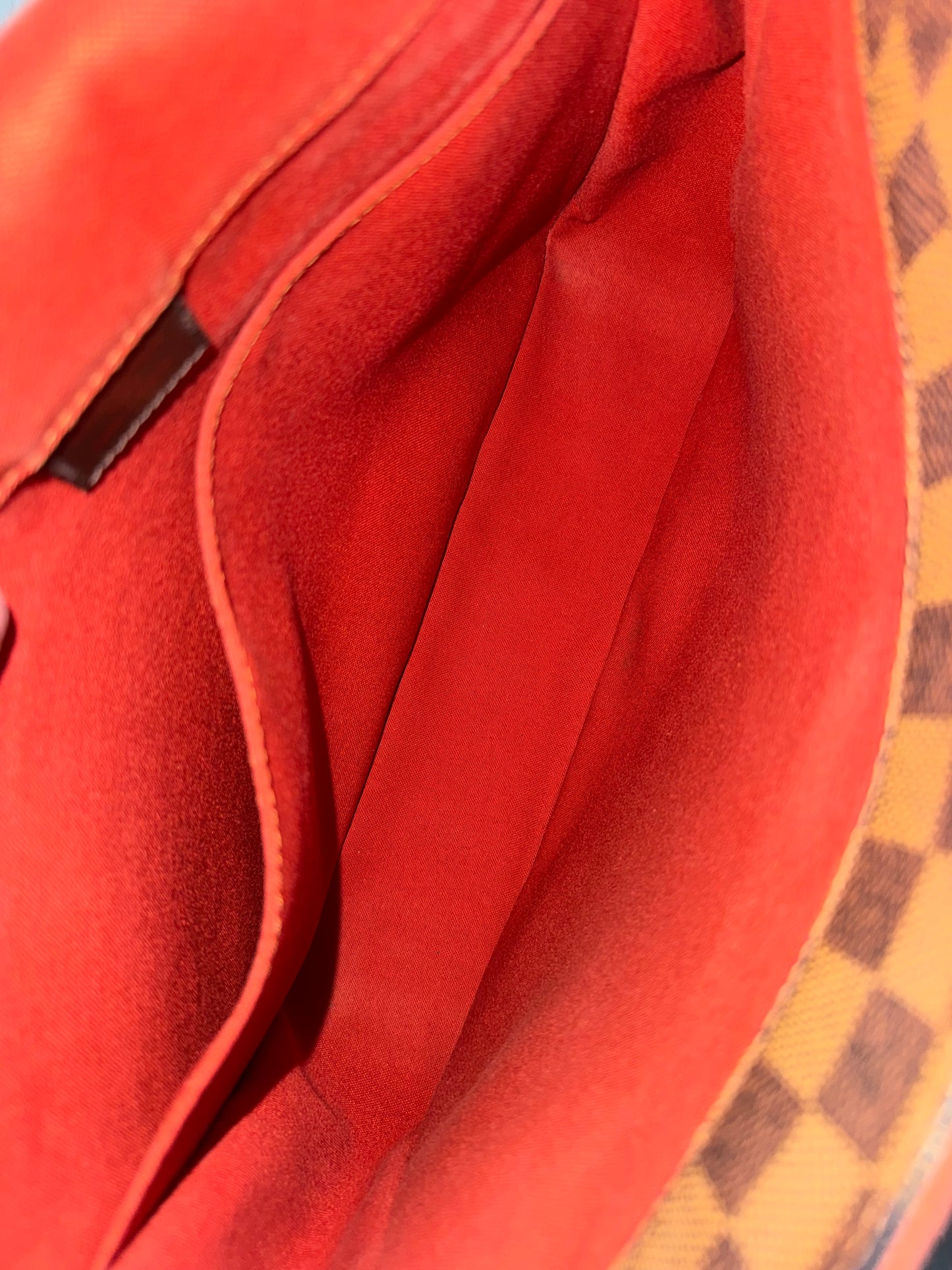 Pre-owned Authentic Bastille Damier Ebene Crossbody Bag