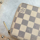 Pre-owned Authentic Louis Vuitton Damier Azur Zippy Long Wallet