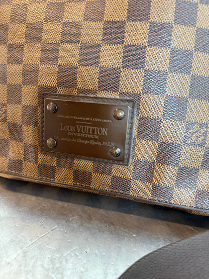 Pre-owned Authentic Brooklyn Mm Damier Ebene Crossbody Bag