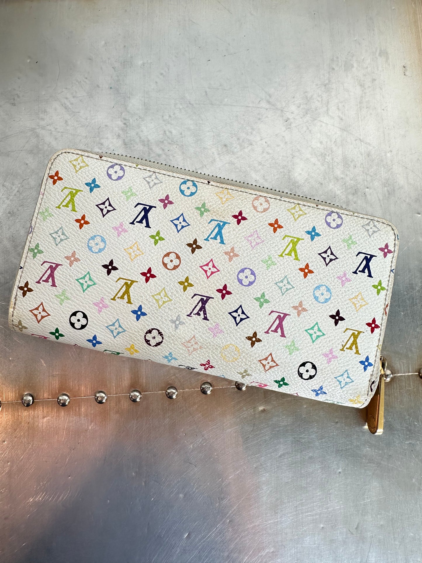 Pre-owned Authentic Louis Vuitton Multicolor Zippy Long Wallet