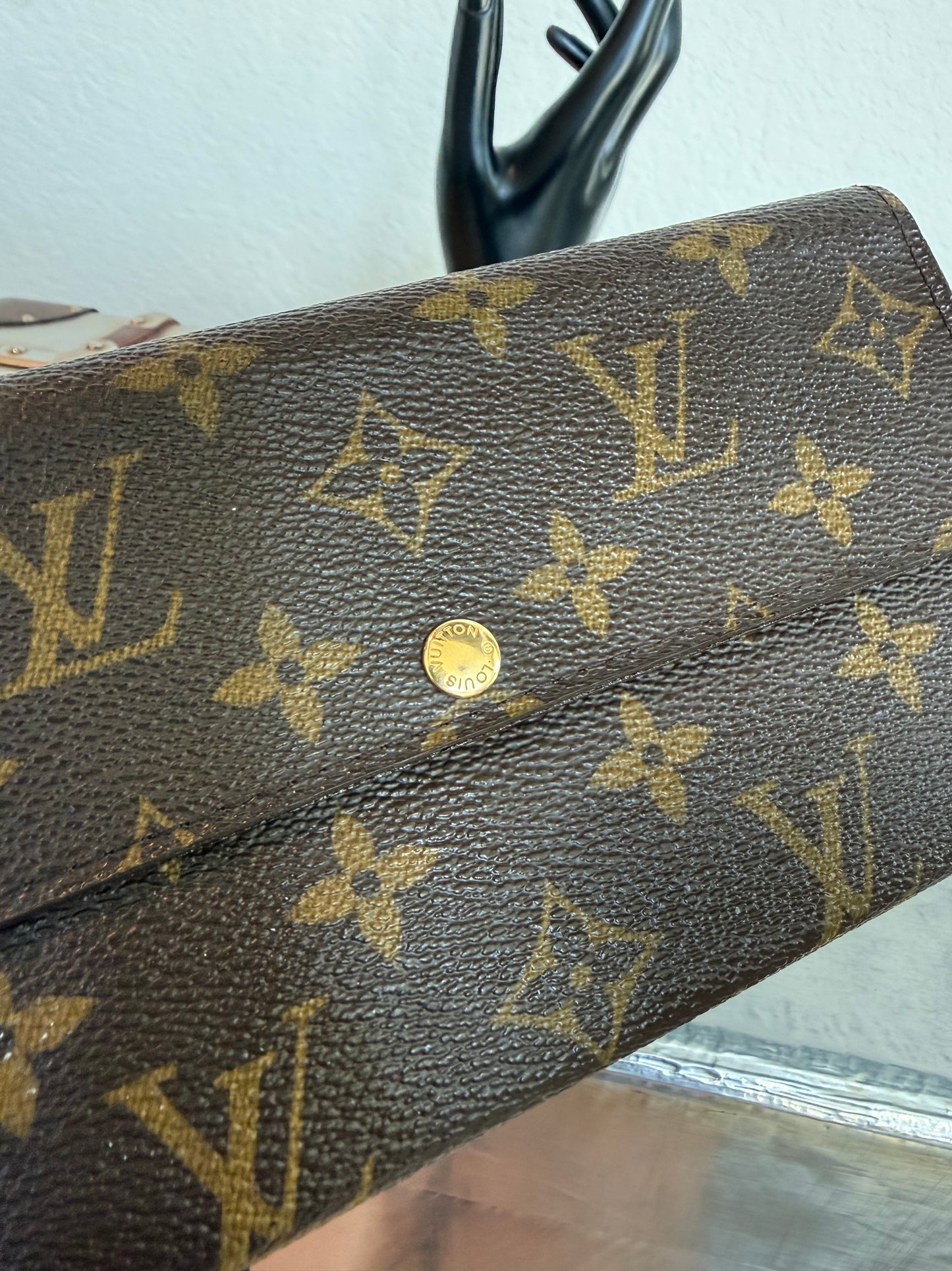 Pre-owned Authentic Louis Vuitton Portefeuille Sarah Monogram Long Wallet