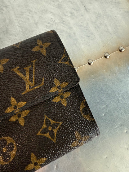 Pre-owned Authentic Louis Vuitton Porte Tresor Etui Papier Monogram Trifold Wallet