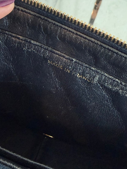 Pre-owned Authentic Chanel Vintage Caviar Square Backpack