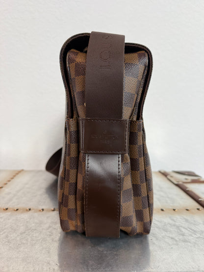 Pre-owned Authentic Louis Vuitton Naviglio Damier Ebene Crossbody Bag