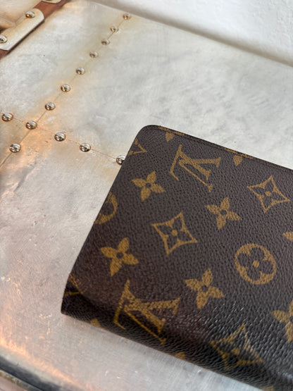 Pre-owned Authentic Louis Vuitton Porte Papier Monogram Zip Wallet
