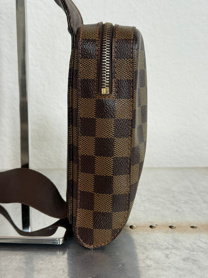 Pre-owned Authentic Louis Vuitton Damier Ebene Geronimos Body Bag