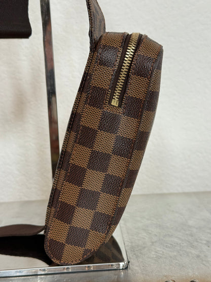 Pre-owned Authentic Louis Vuitton Damier Ebene Geronimos Body Bag