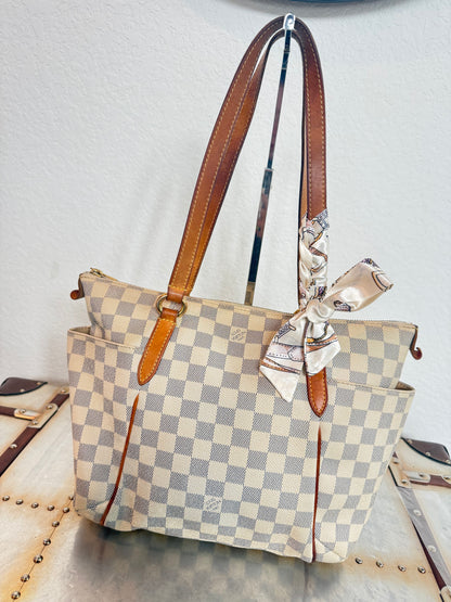 Pre-owned Authentic Louis Vuitton Totally PM Damier Azur Shoulder Bag