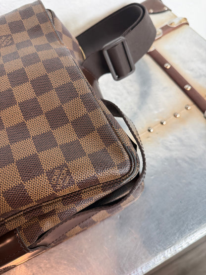 Pre-owned Authentic Louis Vuitton Naviglio Damier Ebene Crossbody Bag