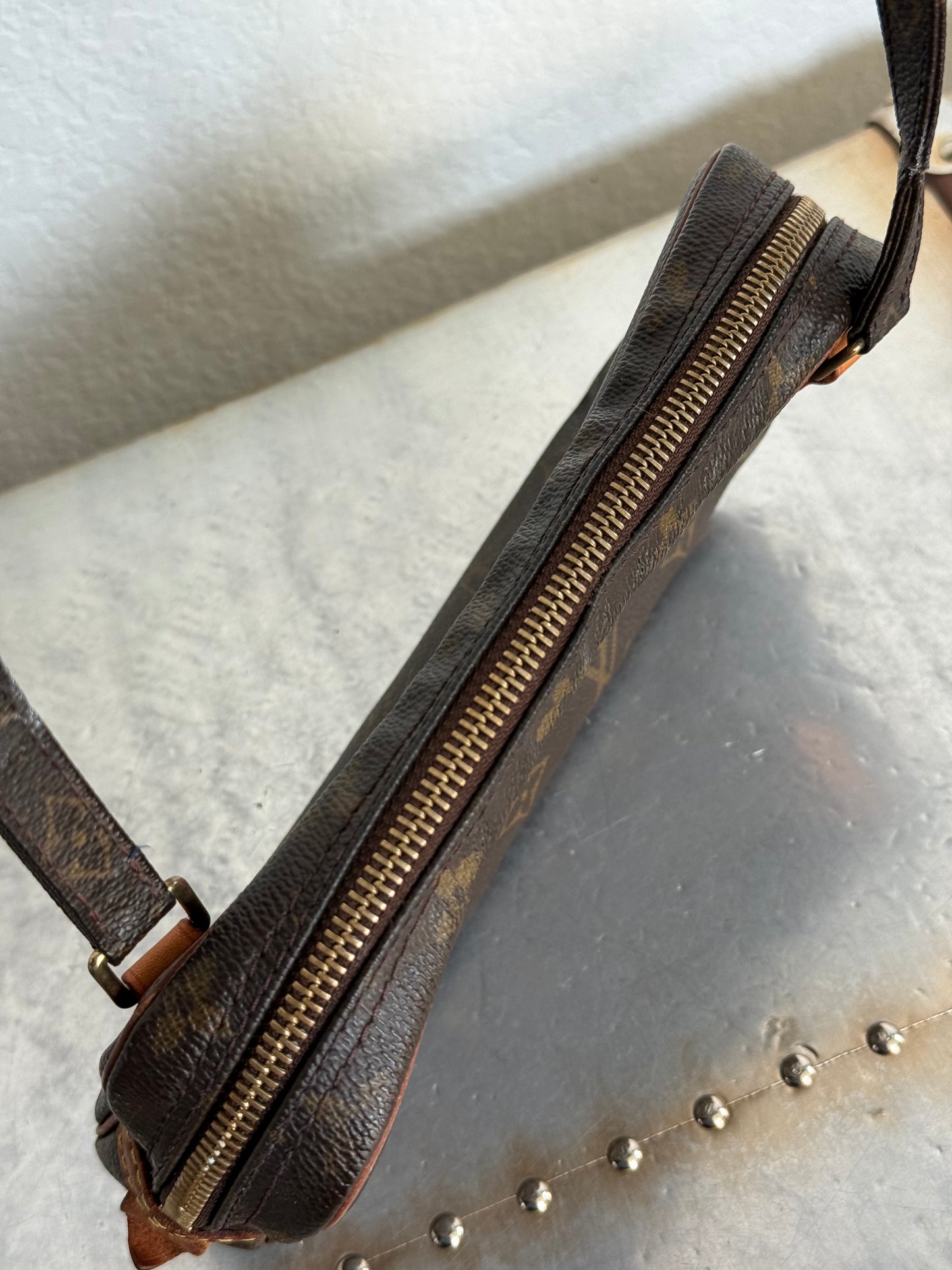 Pre-owned Authentic Louis Vuitton Marly Bandouliere Monogram Crossbody Bag