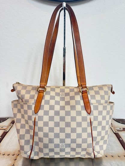 Pre-owned Authentic Louis Vuitton Totally PM Damier Azur Shoulder Bag