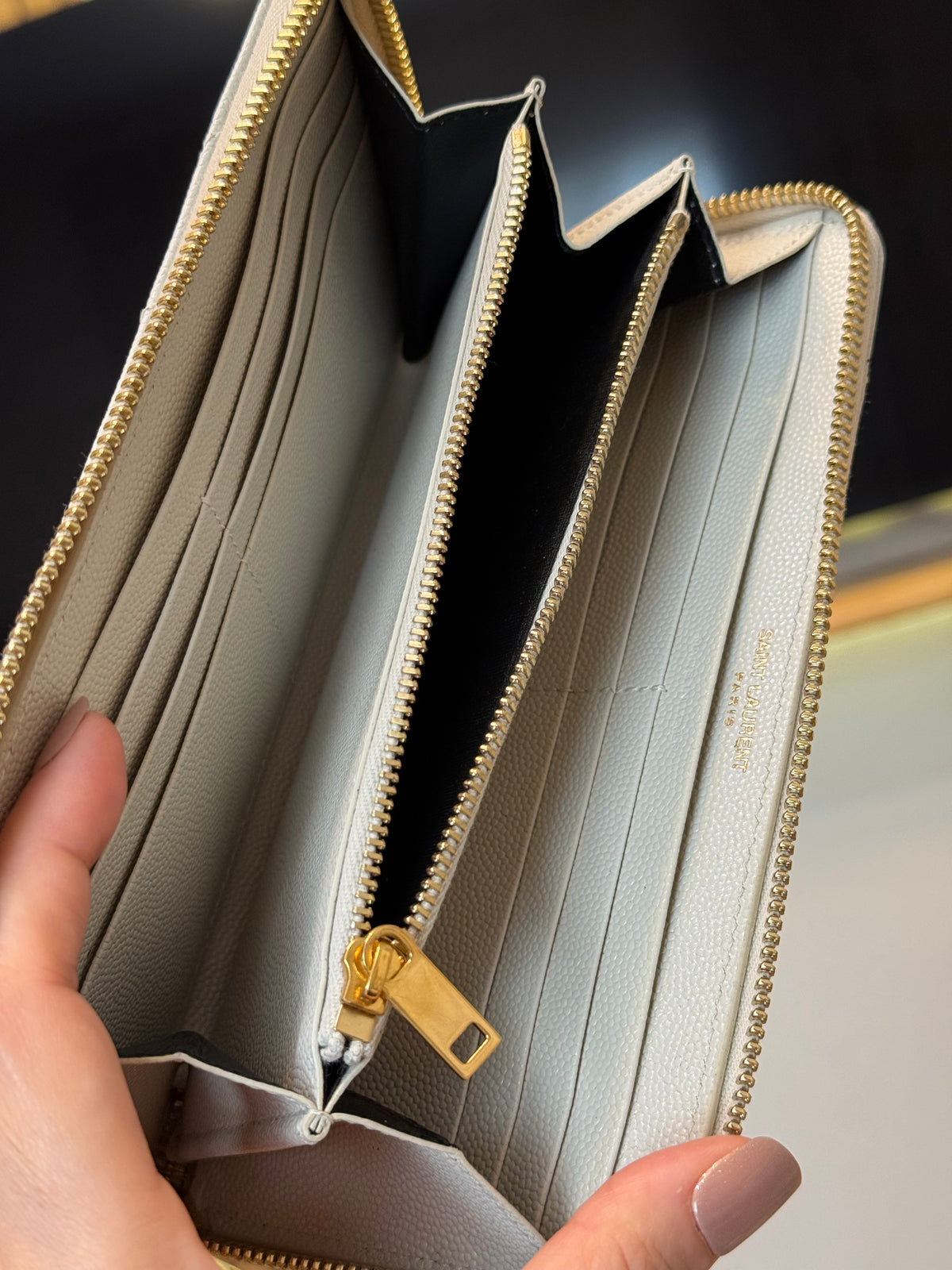 Saint Laurent YSL zip around wallet