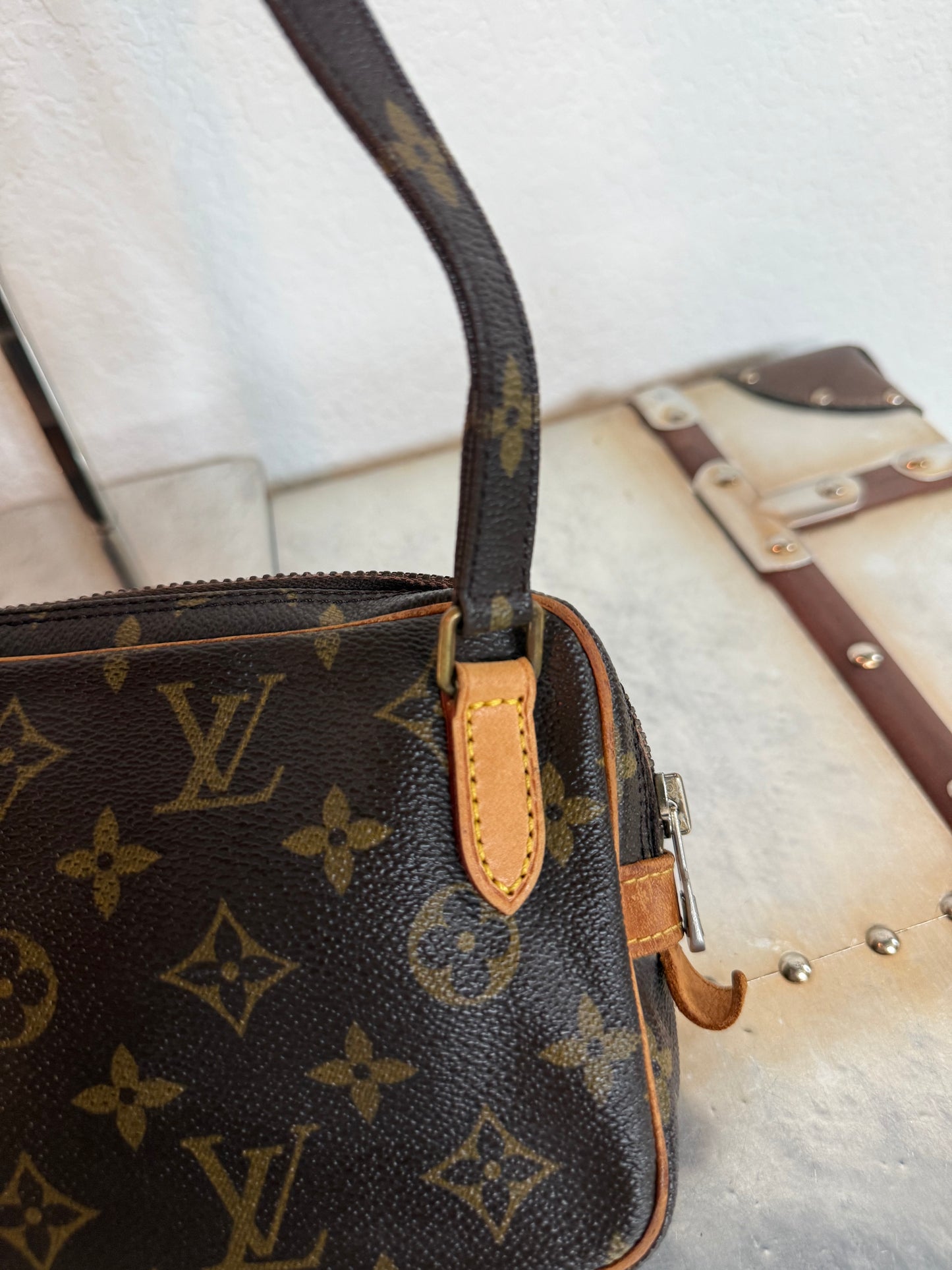 Pre-owned Authentic Louis Vuitton Marly Bandouliere Monogram Crossbody Bag