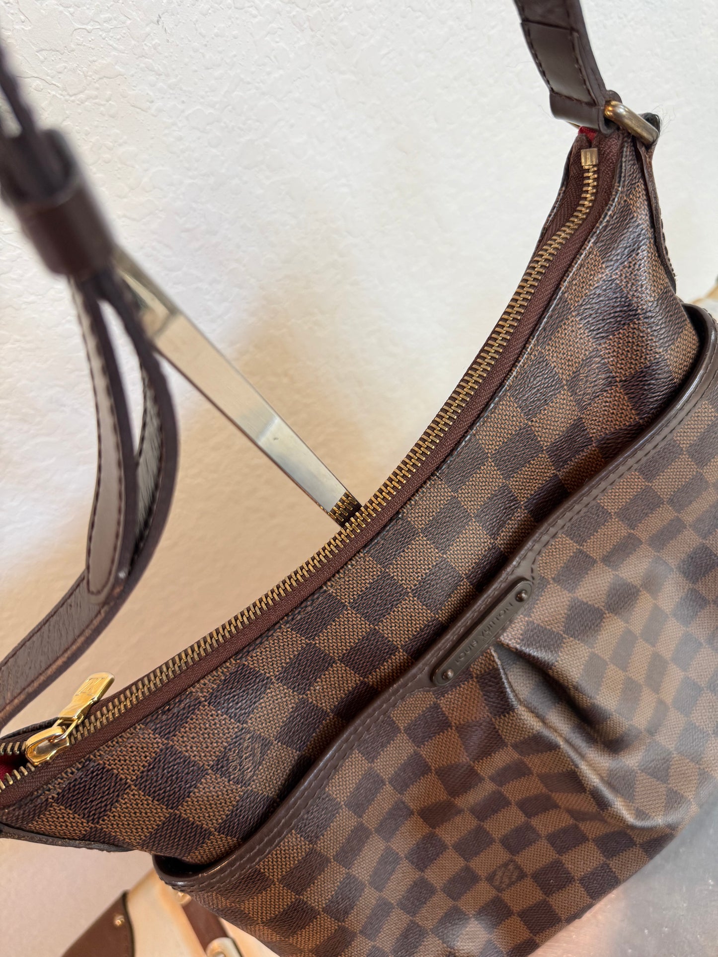 Pre-owned Authentic Louis Vuitton Bloomsbury PM Damier Ebene Shoulder / Crossbody Bag