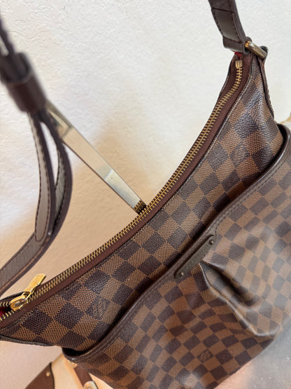 Pre-owned Authentic Louis Vuitton Bloomsbury PM Damier Ebene Shoulder / Crossbody Bag