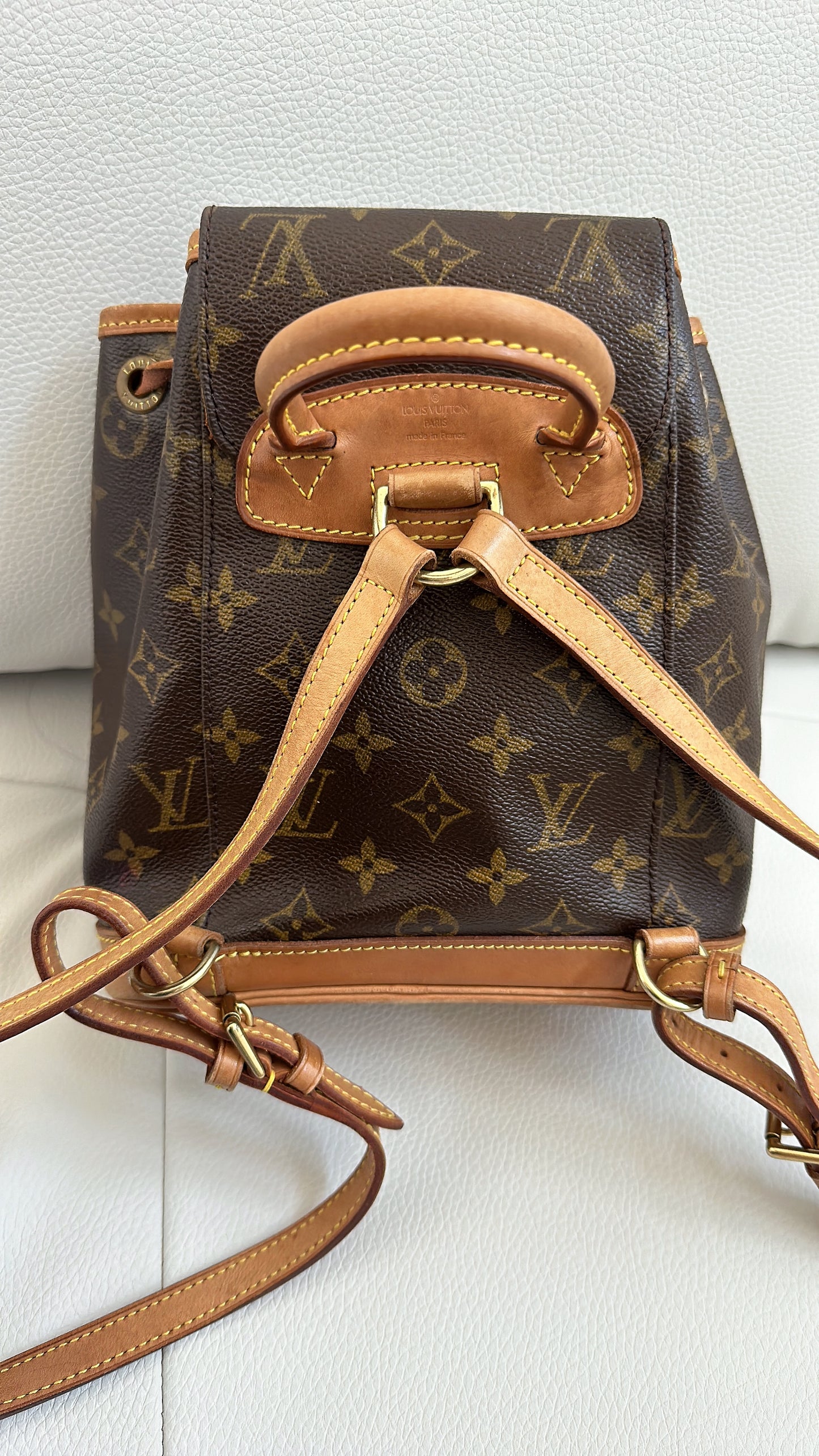 Pre-owned Authentic Louis Vuitton Montsouris Mini Monogram Backpack