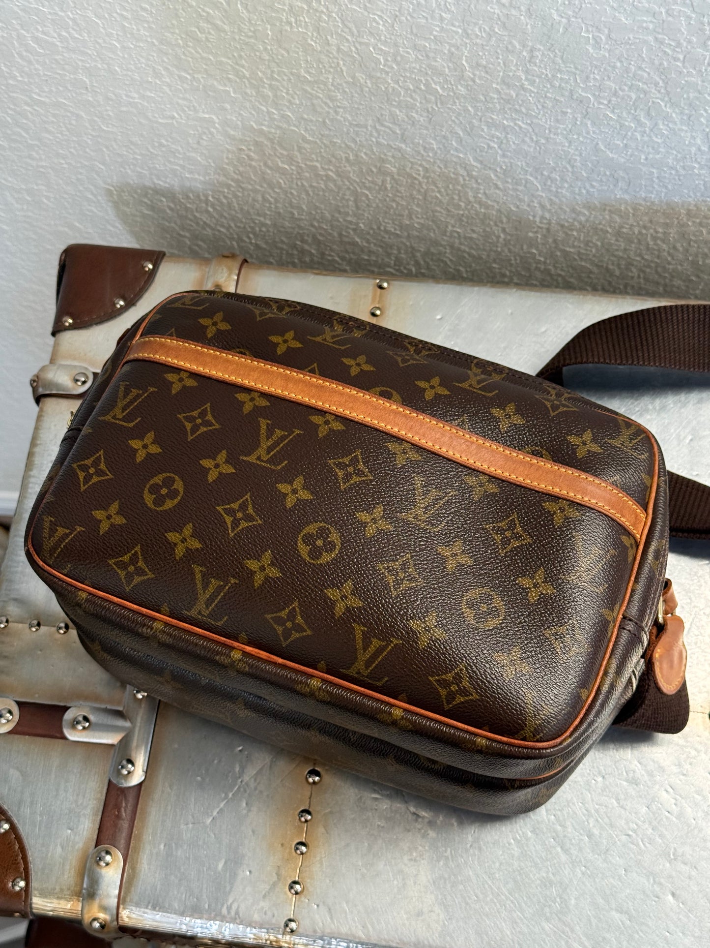 Pre-owned Authentic Louis Vuitton Reporter PM Monogram Shoulder / Crossbody Bag