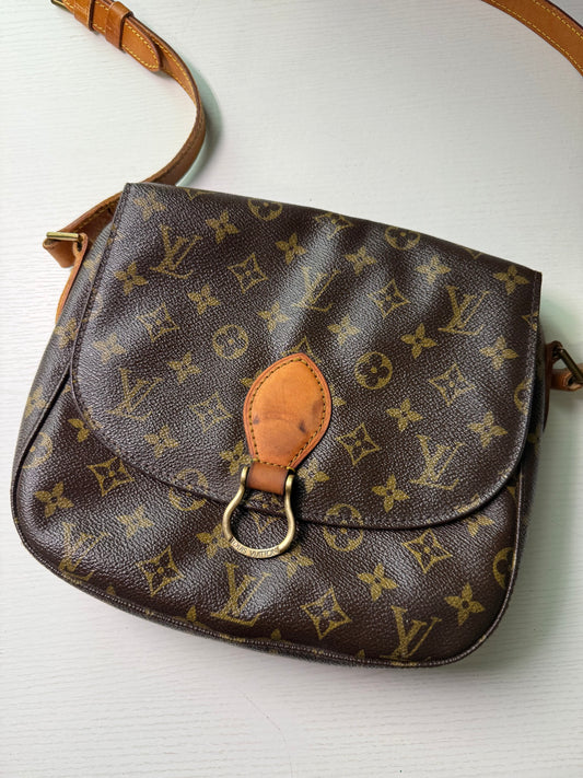 Pre-owned Authentic Louis Vuitton Saint Cloud GM Monogram Crossbody Bag