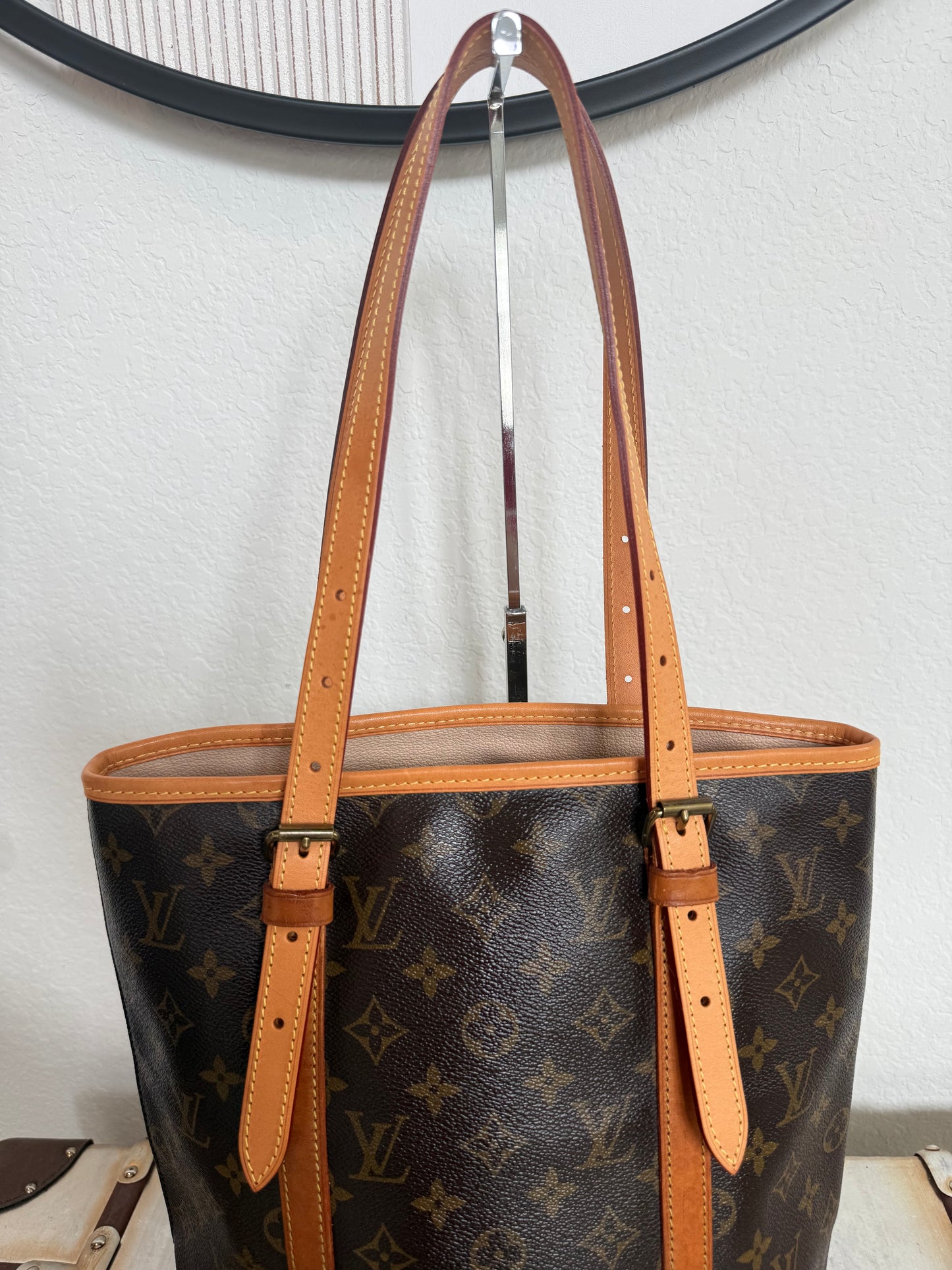 Pre-owned Authentic Louis Vuitton Bucket GM Monogram Shoulder Tote Bag
