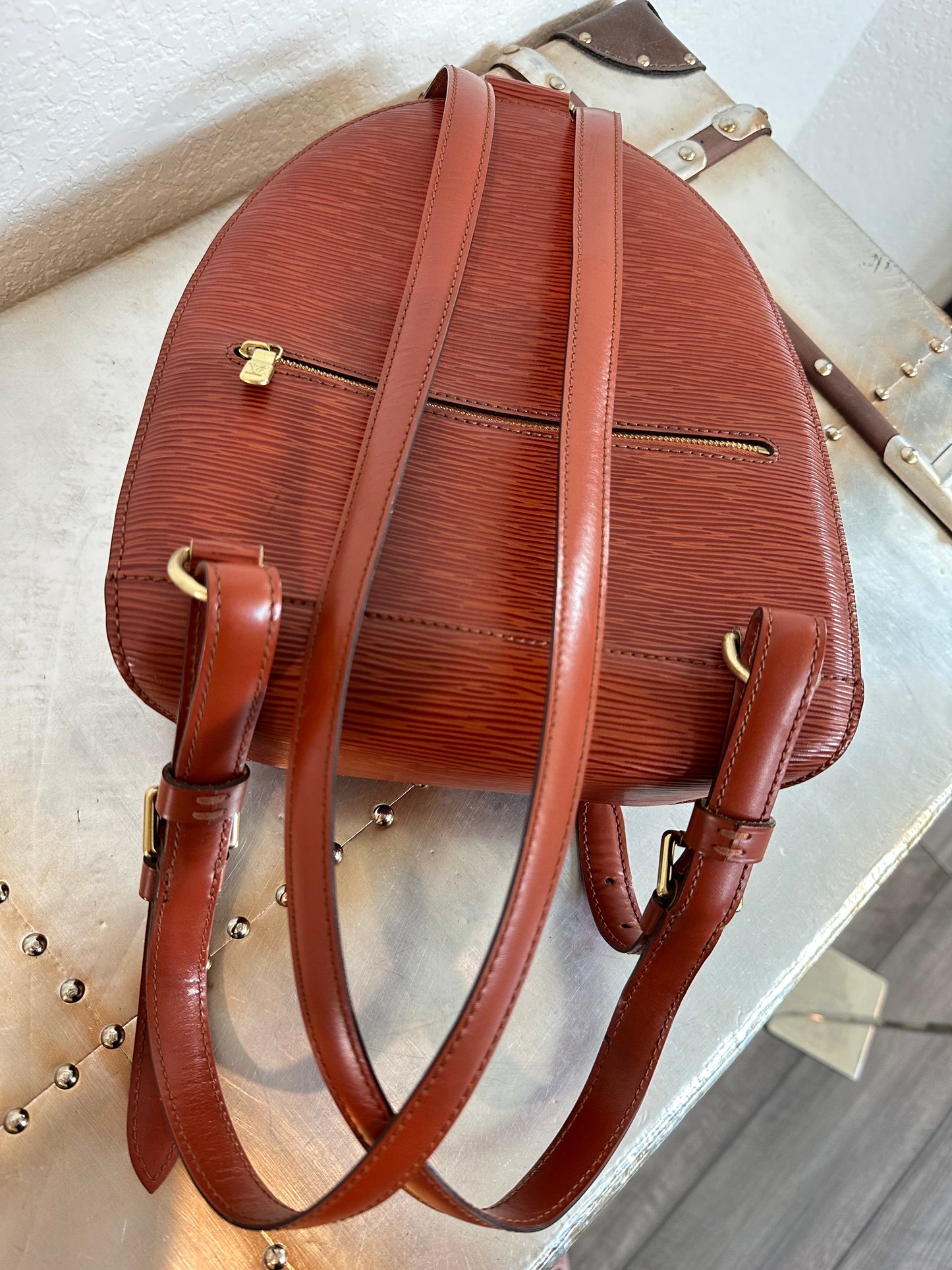 Pre-owned Authentic Louis Vuitton Mabillon Epi Brown Backpack