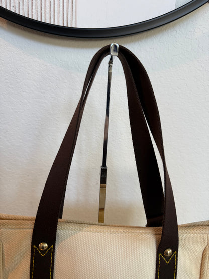 Pre-owned Louis Vuitton Antigua Cabas MM Canvas Shoulder Tote Bag