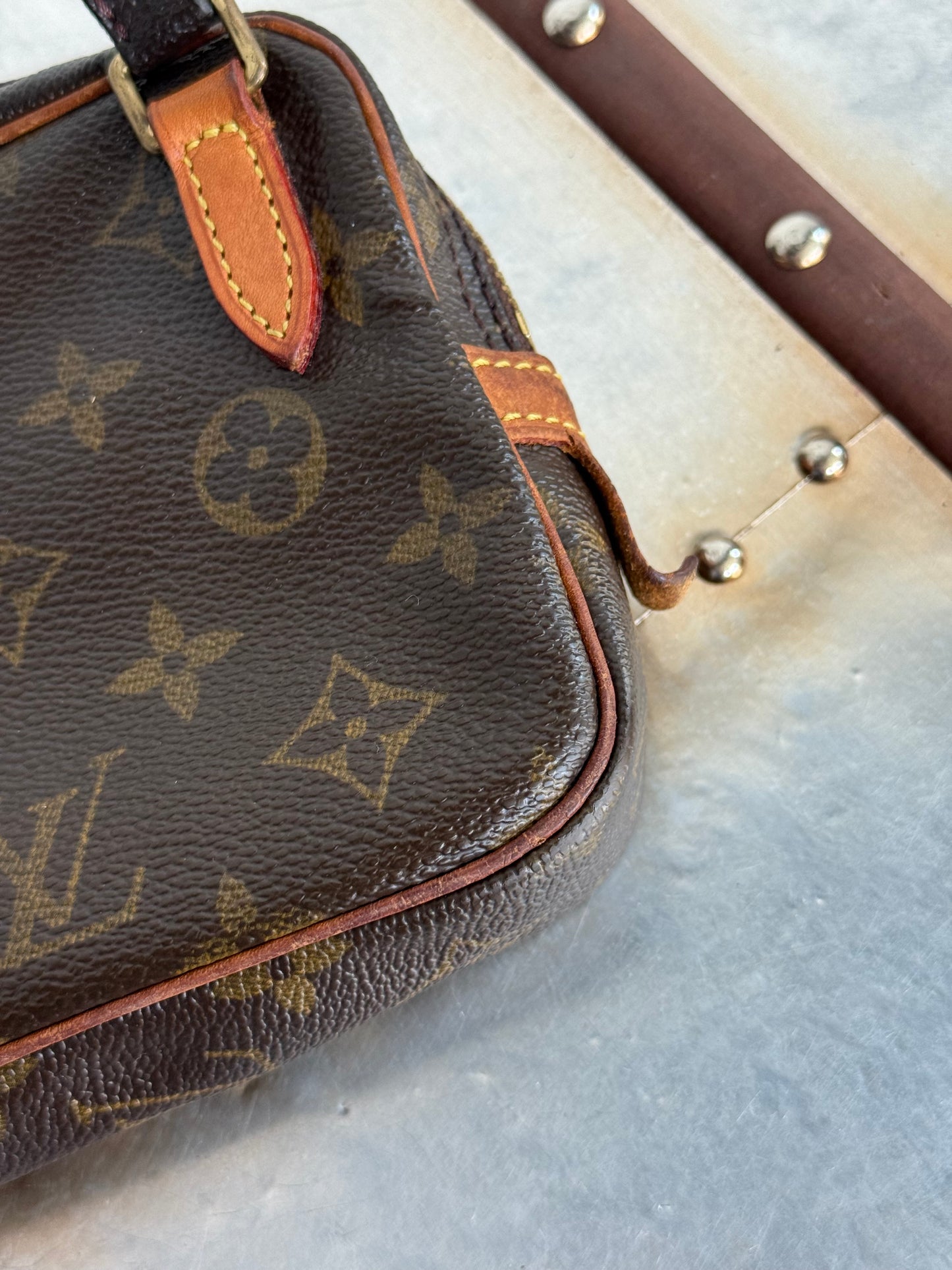 Pre-owned Authentic Louis Vuitton Marly Bandouliere Monogram Crossbody Bag