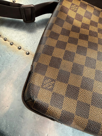 Pre-owned Authentic Brooklyn PM Damier Ebene Crossbody Bag