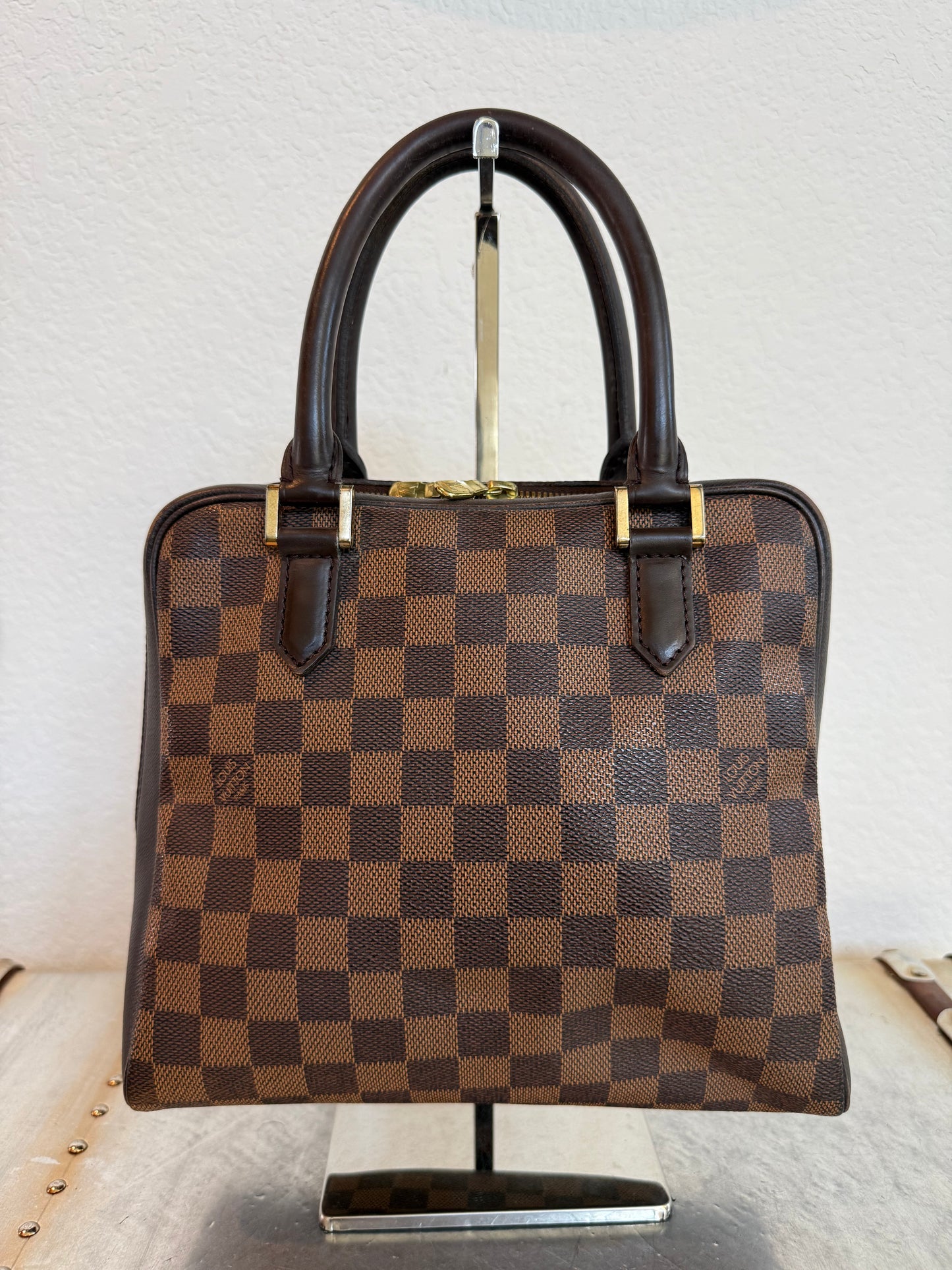 Pre-owned Authentic Louis Vuitton Brera Damier Ebene Handbag