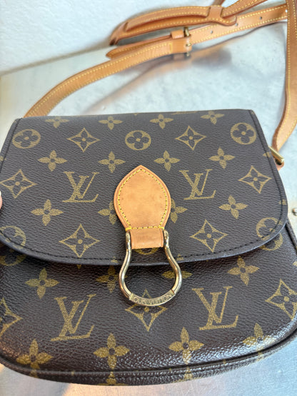 Pre-owned Authentic Louis Vuitton Saint Cloud MM Monogram Crossbody Bag
