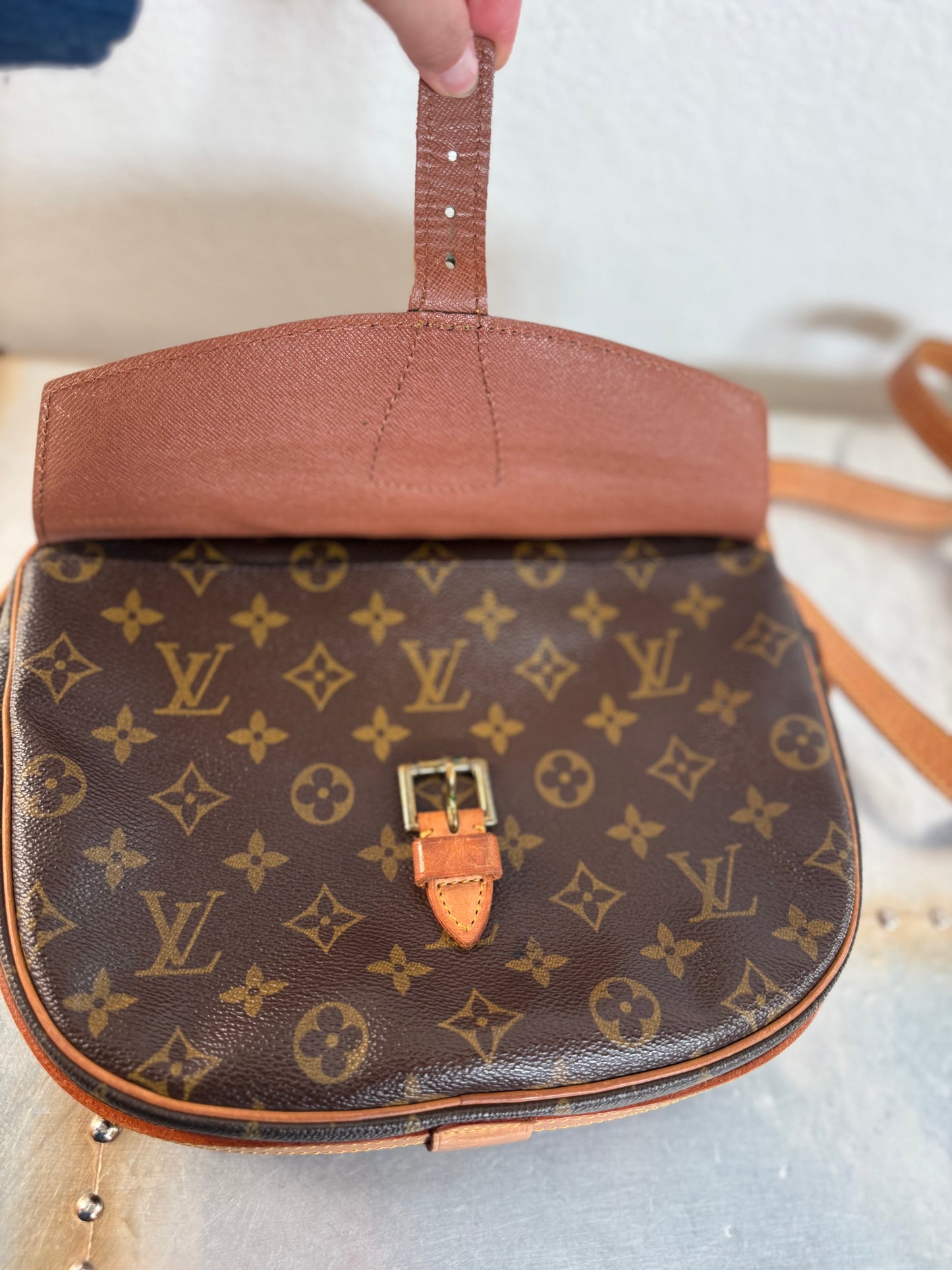 Pre-owned Authentic Louis Vuitton Jeune Fille GM Monogram Crossbody Bag