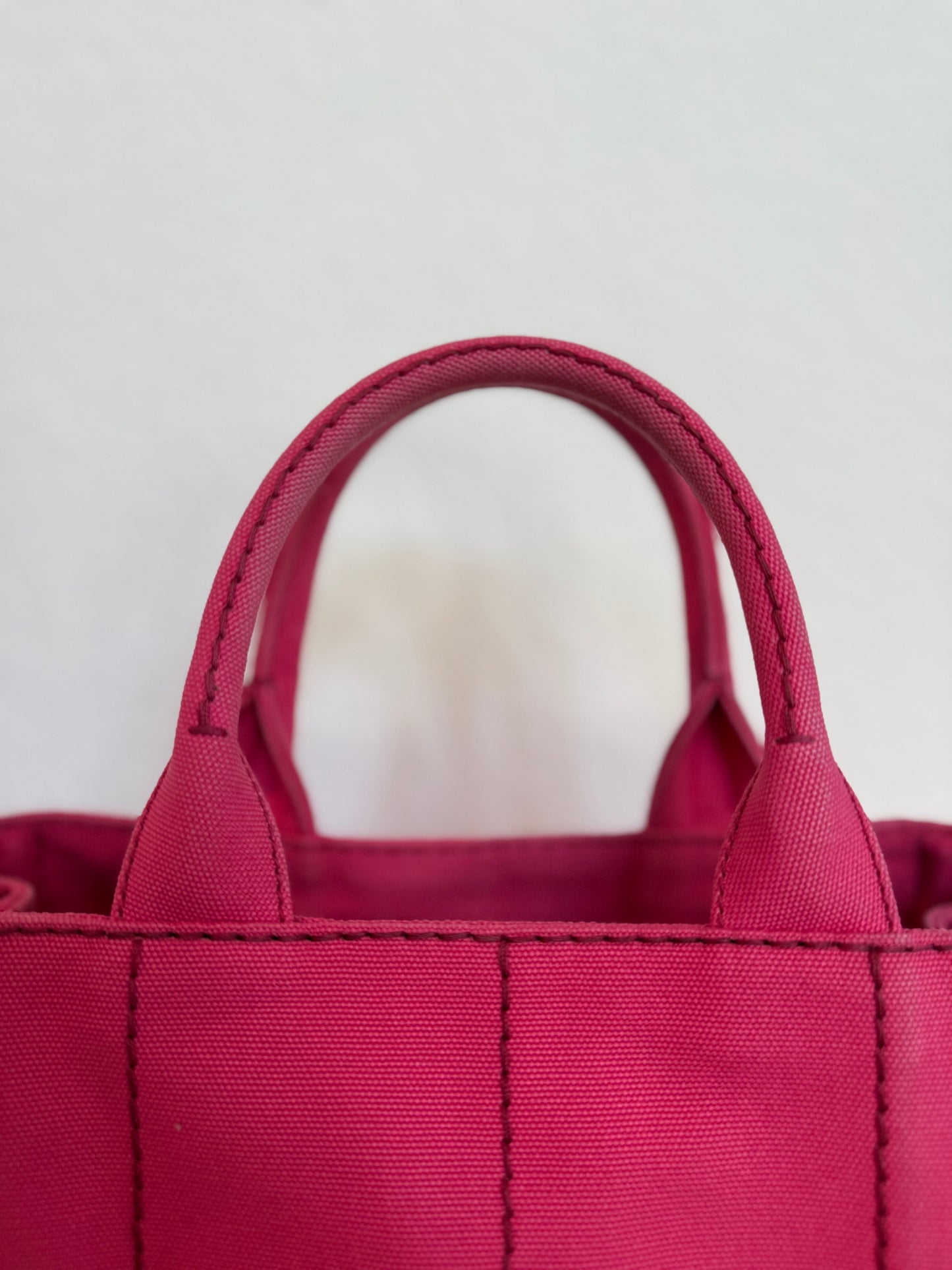 Pre-owned Authentic Prada Canapa Canvas Tote Bag