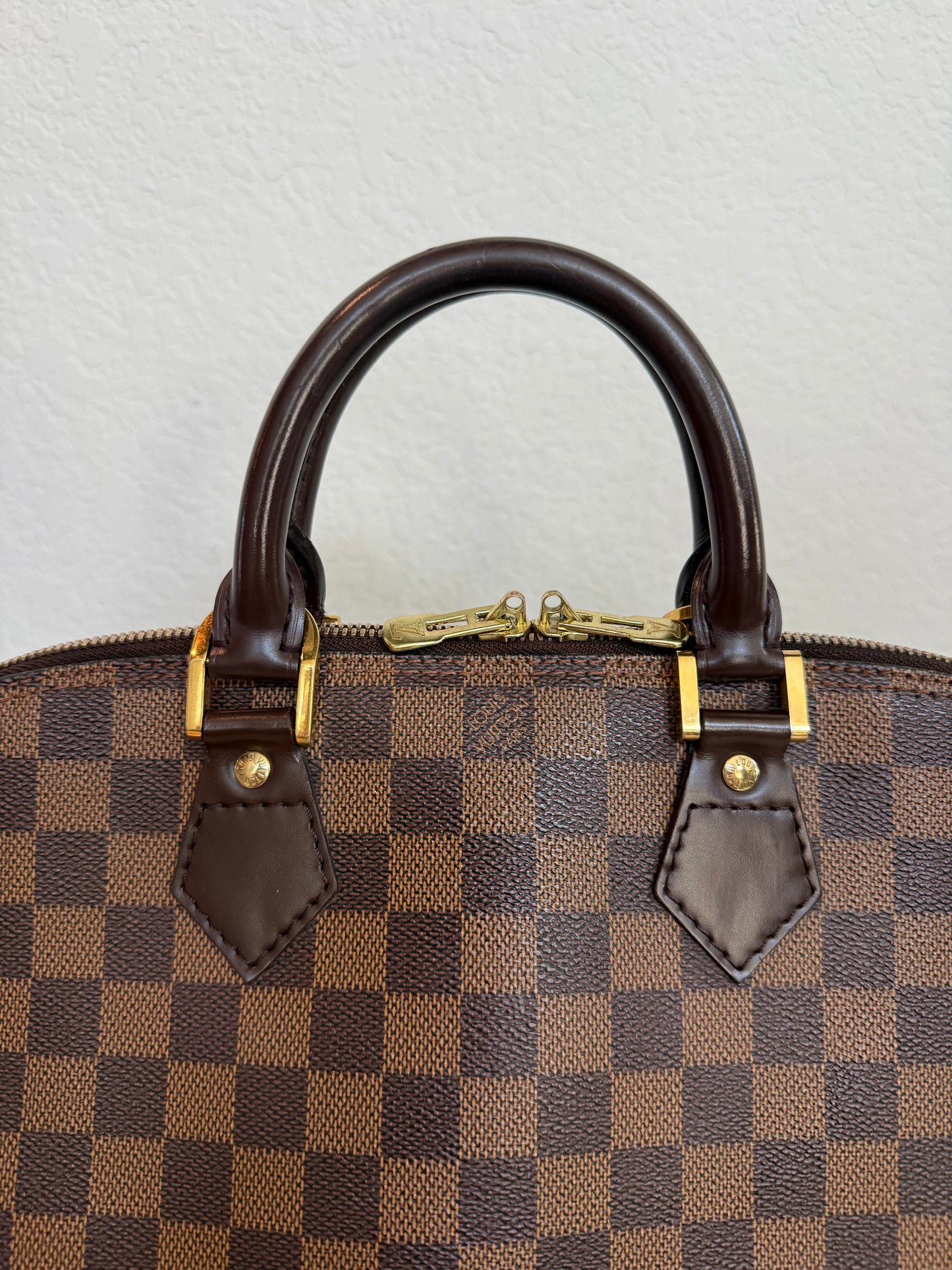 Pre-owned Authentic Louis Vuitton Alma PM Damier Ebene Handbag