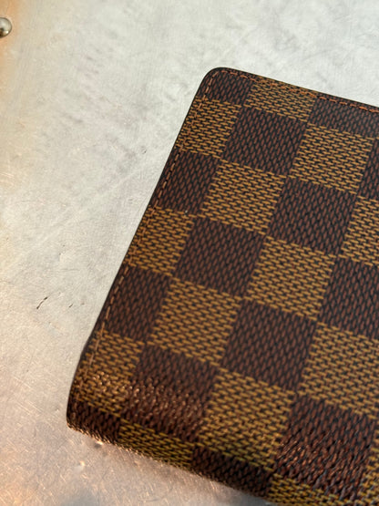 Pre-owned Authentic Louis Vuitton Portefeuille Brazza Damier Ebene Wallet