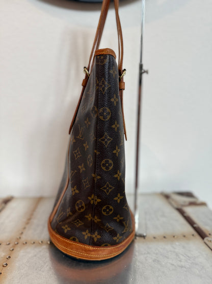 Pre-owned Authentic Louis Vuitton Bucket GM Monogram Shoulder Tote Bag
